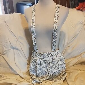 Kimchi Blue Floral Cream and Green romper